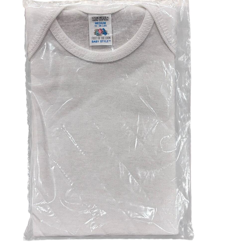 Vintage 80s Fruit of the Loom Baby Style Infant Tee Sample Sealed USA M 19-26 lb